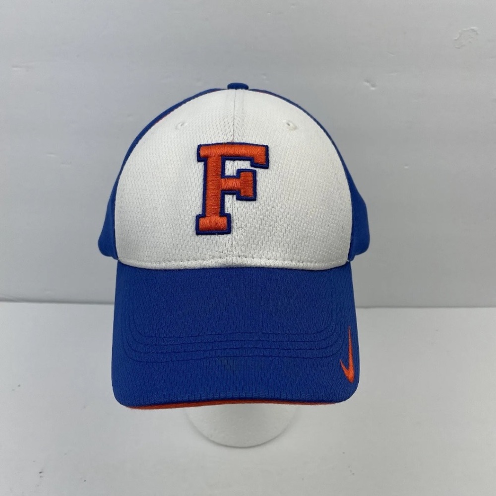 Nike Team Swoosh Flex University of Florida M/L Hat Blue/White/Orange VGC